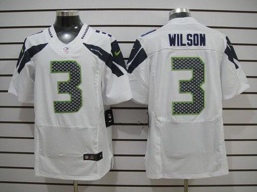 Nike Seahawks #3 Russell Wilson White Men's Stitched NFL Vapor Untouchable Elite Jersey - Click Image to Close
